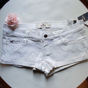 New Hollister white Jean shorts